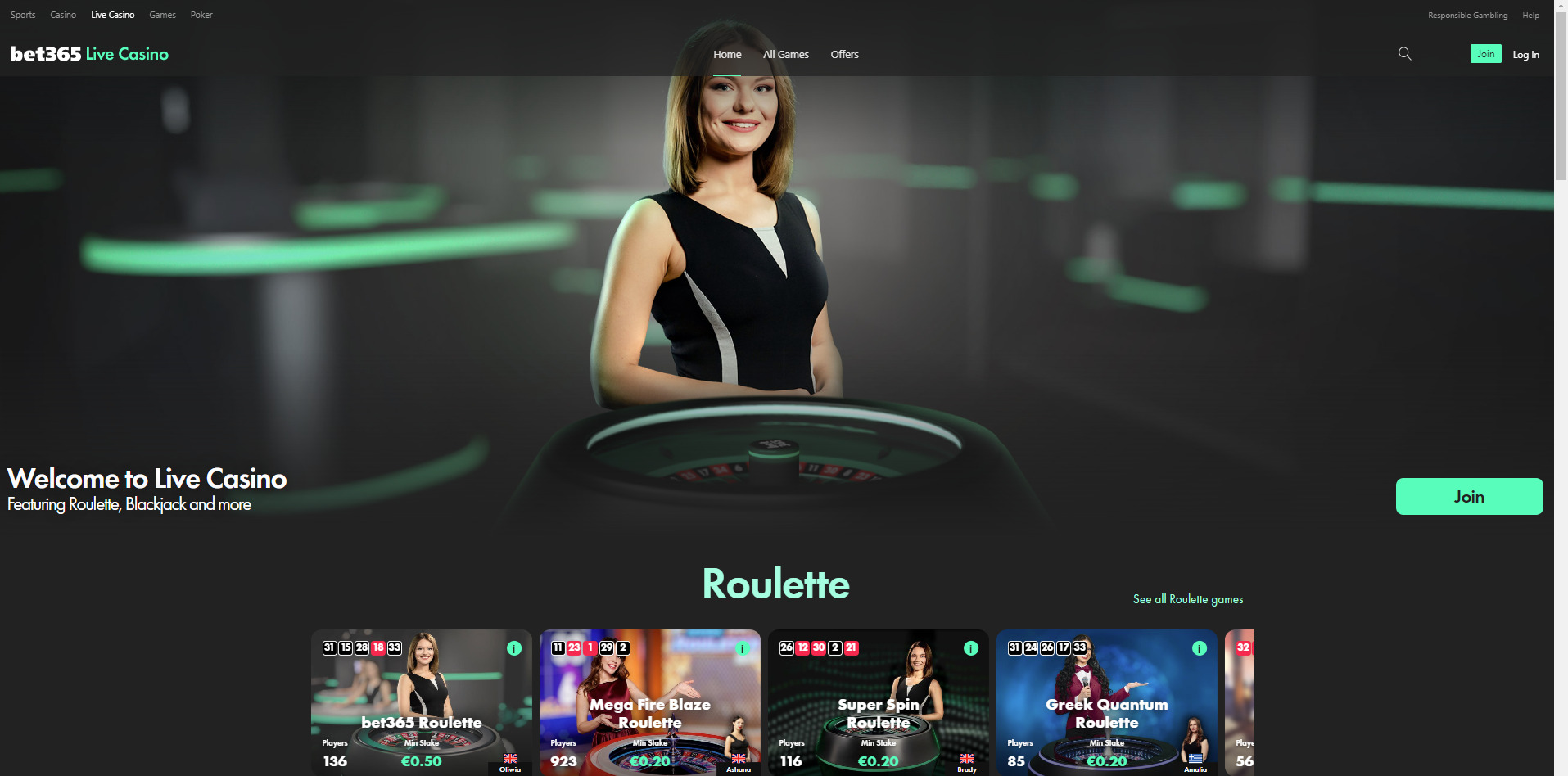 bet365 live casino