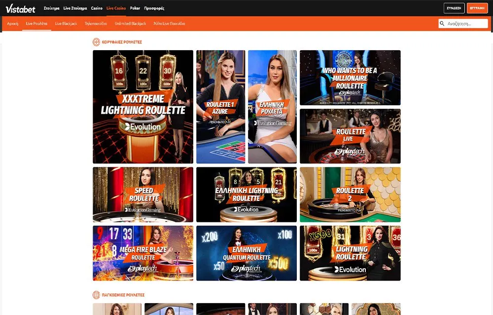 vistabet live casino
